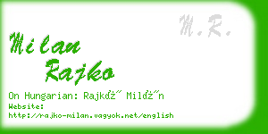 milan rajko business card